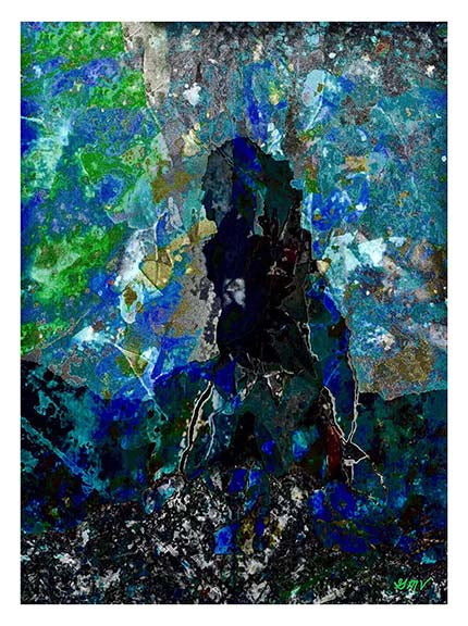 Lotus Yin 1 on Paper Abstract Nature Print GMV PRINTWORK